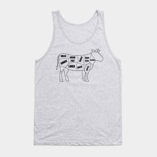 Carnivore Cow Parts Tank Top